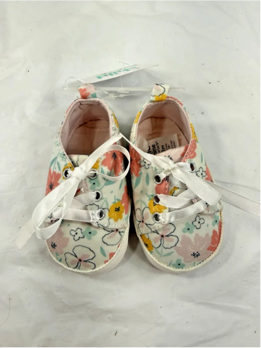 Baby Girl Size 0-3 Months Shoes With Bow Carter's Child Of Mine New